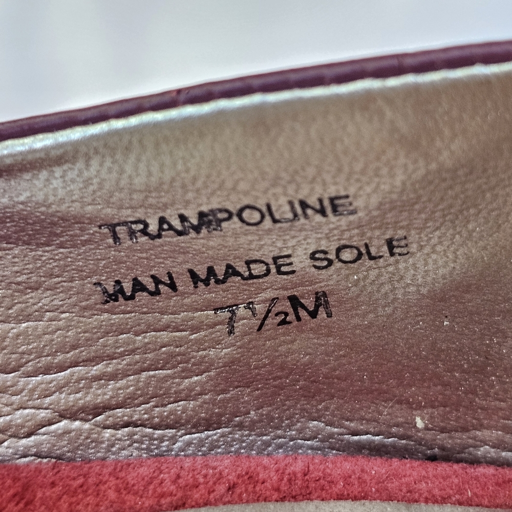 Aerosoles Red Leather Shoes Peep-Toe Heels Rockabilly Pinup Fall Autumn Size 7.5 - Picture 13 of 14